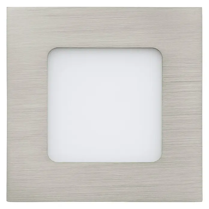 Eglo Ugradbena LED svjetiljka Fueva 1 - 2,7 W, Bijele boje, Mat nikal, D x Š: 8,5 x 8,5 cm - Pogled sprijeda