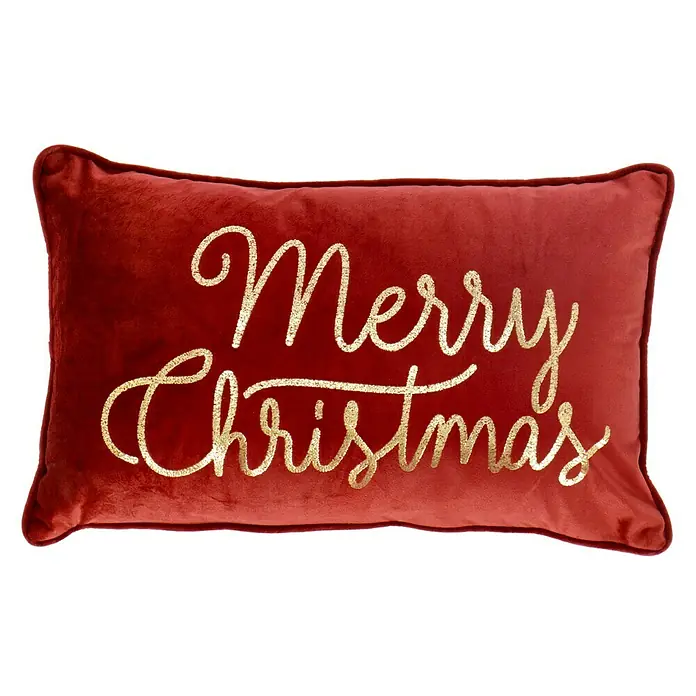 Kissen Weihnachten - Merlot, 50 x 30 cm, 100 % Polyester - Vorderansicht