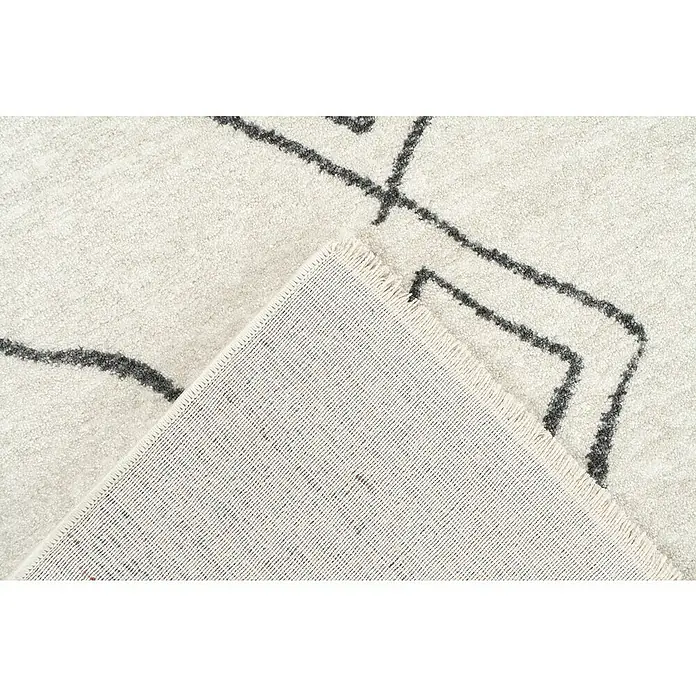 Kurzflorteppich Agadir - Ivory, 170 x 120 cm, 100% Polypropylen (Flor) - Detailaufnahme