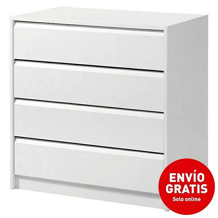 Cajonera montada - L x An x Al: 45 x 60 x 72 cm, Blanco, Número de cajones: 4 ud. - Imagen de campaña