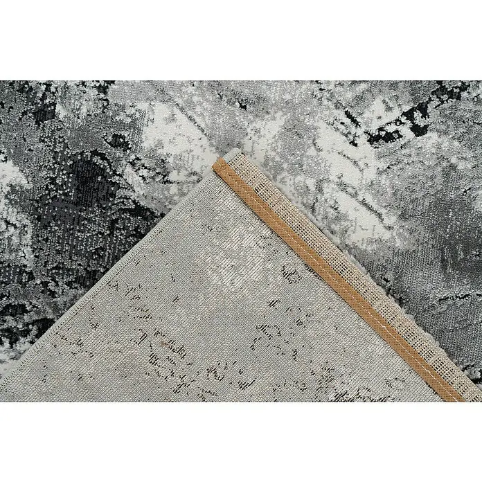 Kurzflorteppich Pablo 704 - Silber, 170 x 120 cm, 50% Polyester, 50% Polypropylen - Detailaufnahme