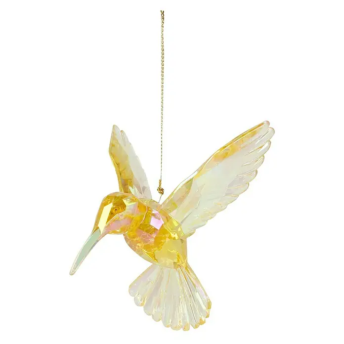 Kurt Adler Christbaumschmuck Kolibri - Gold, Kunststoff - Diagonale Ansicht