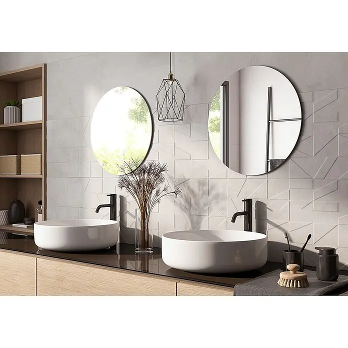 BHS Showroom Revestimiento cerámico Energy - 40 x 120 cm, Natural, Rectificado, Efecto cemento - Foto ambiente