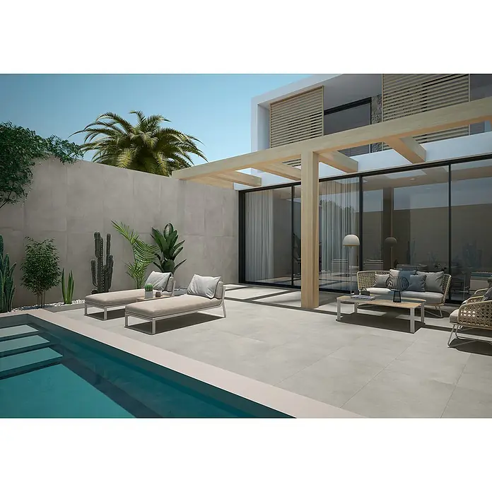BHS Showroom Pavimento porcelánico Energy Antislip - 60 x 120 cm, Natural, Rectificado, Efecto cemento - Foto ambiente