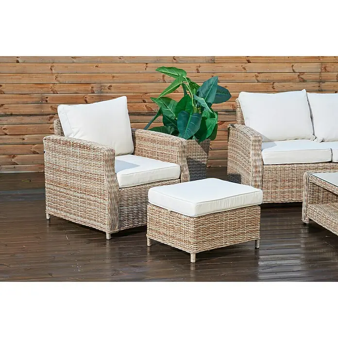 Sillón de conjunto Gotland - Ancho: 80 cm, Material superior: Ratán sintético