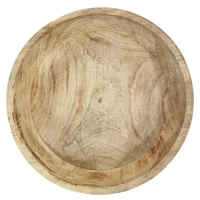 Holzschale - Ø x H: 30 x 8 cm, Rund, Mangoholz - Ansicht von oben