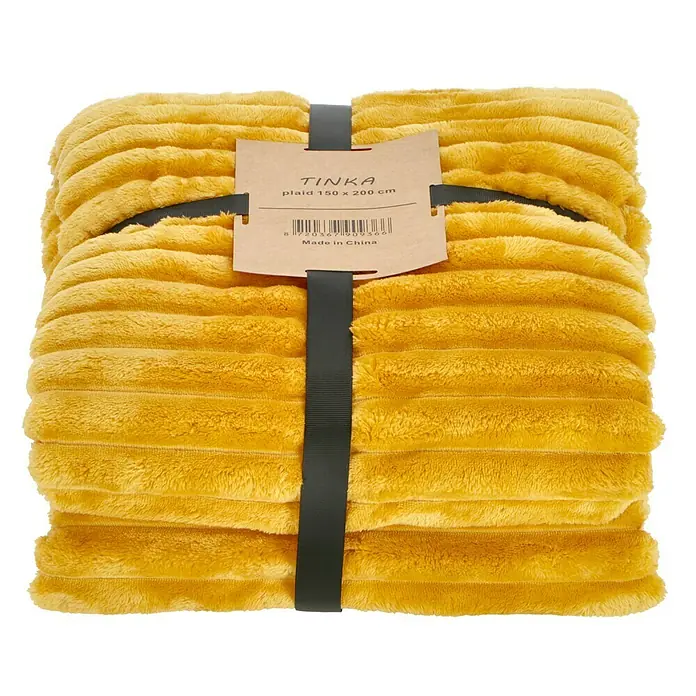 Decke Tinka - Golden Glow, 200 x 150 cm, 100 % Polyester - Vorderansicht