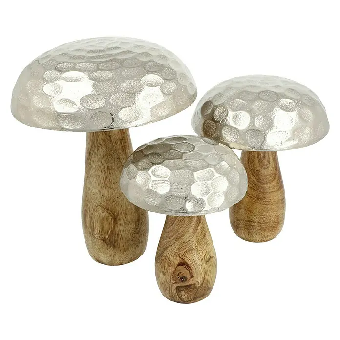 Dekofigur Pilz - Ø x H: 15 x 20 cm, Mangoholz - Vorderansicht