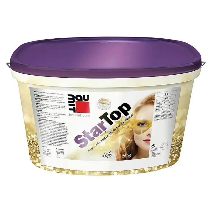 Baumit Reibputz StarTop - 25 kg, Körnung: 1,5 mm, Gebrauchsfertig - Vorderansicht