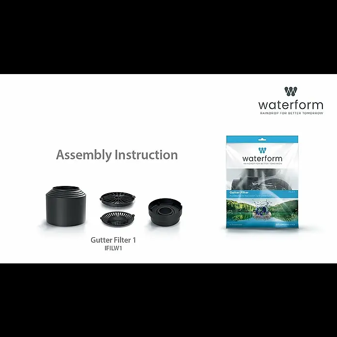 Regenwasserfilter - 4 -tlg., Passend für: Regentonne Maze, Tube, Aquacan, Smooth, Peruno, Aqua Tower, Tower Stone