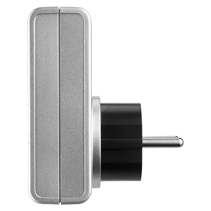 Set de enchufes inalámbricos x3 + mando a distancia - Plateado, Potencia de conexión máx.: 1.000 W - Vista de perfil derecho