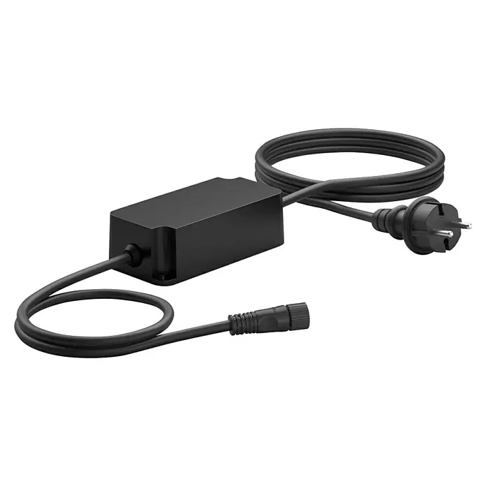 Philips Hue Netzteil Outdoor - Max. Leistung: 40 W, Schwarz, L x B x H: 13,2 x 6,5 x 4,1 cm - Diagonale Ansicht