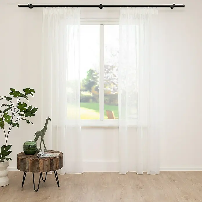 Gordijn Birgo Inbetween - 300 x 295 cm, Wit - Sfeeropname