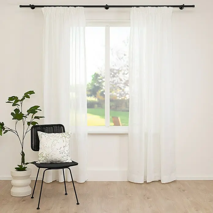 Gordijn Henna Inbetween - 300 x 295 cm, Wit - Sfeeropname