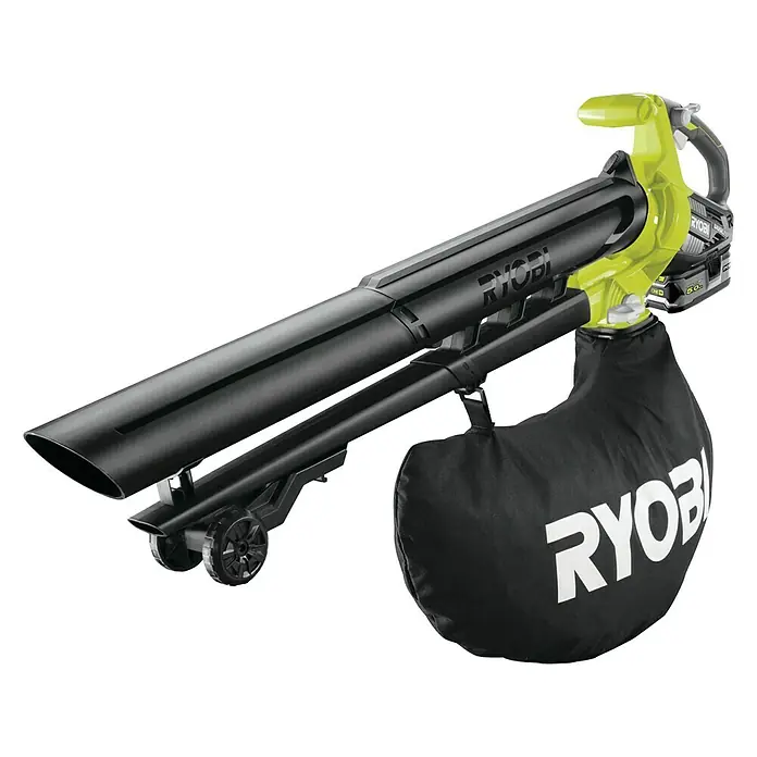 Ryobi ONE+ Akku-Laubsauger RBV1850 - 18 V, 1 Akku, Blasgeschwindigkeit: 201 km/h - Linke Seitenansicht