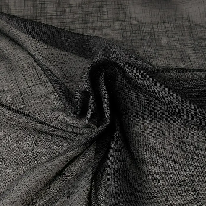 Gordijn Miko Vitrage - 300 x 310 cm, Zwart - Close-up