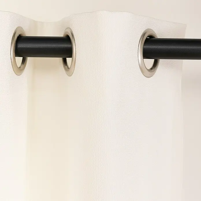 Gordijn Reston Lichtdoorlatend - 270 x 270 cm, Wit - Close-up