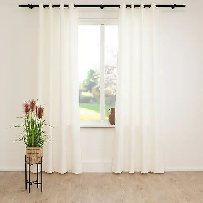 Gordijn Reston Lichtdoorlatend - 270 x 270 cm, Wit - Sfeeropname