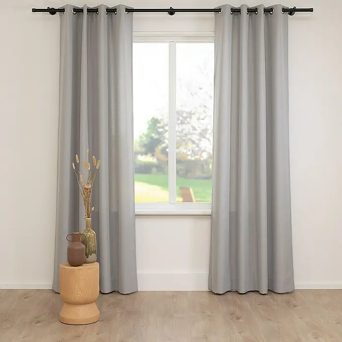 Gordijn Reston Lichtdoorlatend - 270 x 270 cm, Taupe - Sfeeropname