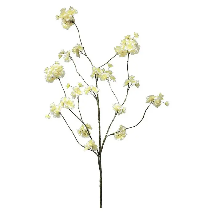 Kunstbloem Prunus Malaga - Hoogte: 126 cm, Polyester - Vooraanzicht