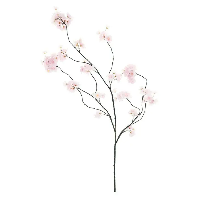 Kunstbloem Prunus Malaga - Hoogte: 126 cm, Polyester - Vooraanzicht