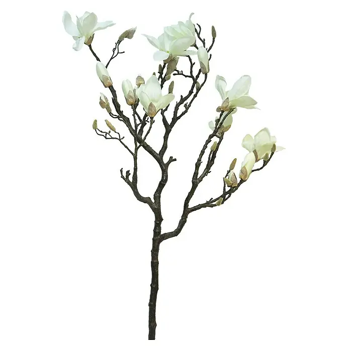 Kunstbloem Magnolia - Hoogte: 128 cm, Polyester - Vooraanzicht
