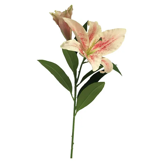 Kunstbloem Lilium - Hoogte: 74 cm, Polyester - Vooraanzicht