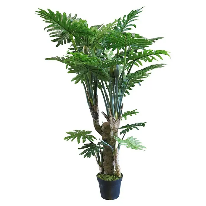 Kunstplant Philodendron Wasimu - Hoogte: 190 cm, Polyester - Vooraanzicht