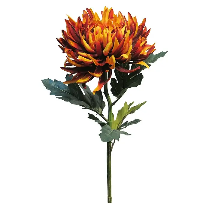 Kunstbloem Chrysanthemum - Hoogte: 63 cm, Polyester - Vooraanzicht