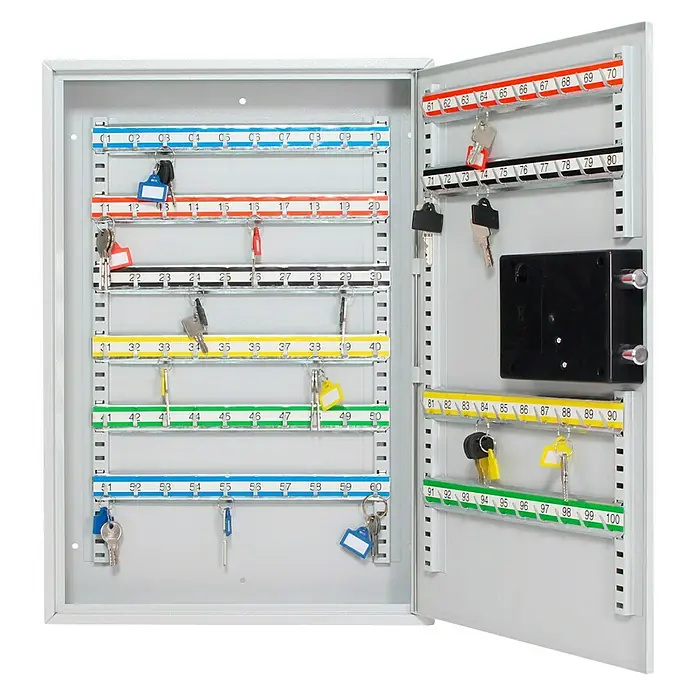 Rottner Schlüsselkasten S 100 - L x B x H: 80 x 38 x 55 cm, Geeignet für: 100 Schlüssel, Elektronisches Zahlenschloss