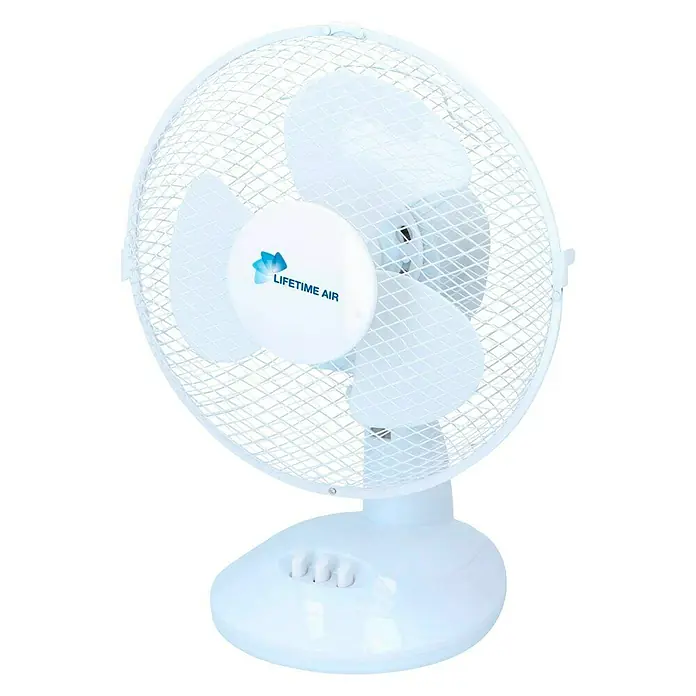 Lifetime Ventilador de sobremesa Air - Blanco, Diámetro: 23 cm - Vista angular