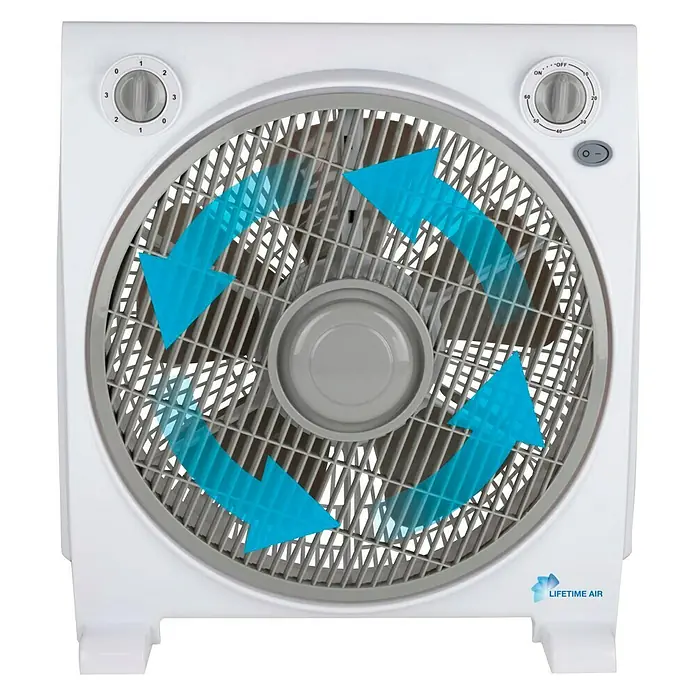 Lifetime Ventilador de suelo Box - Blanco, Diámetro: 30 cm, 45 W - Información del producto