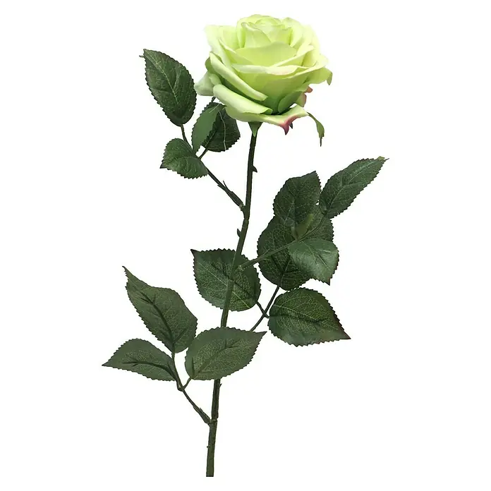 Kunstbloem Roos - Hoogte: 64 cm, Polyester - Vooraanzicht