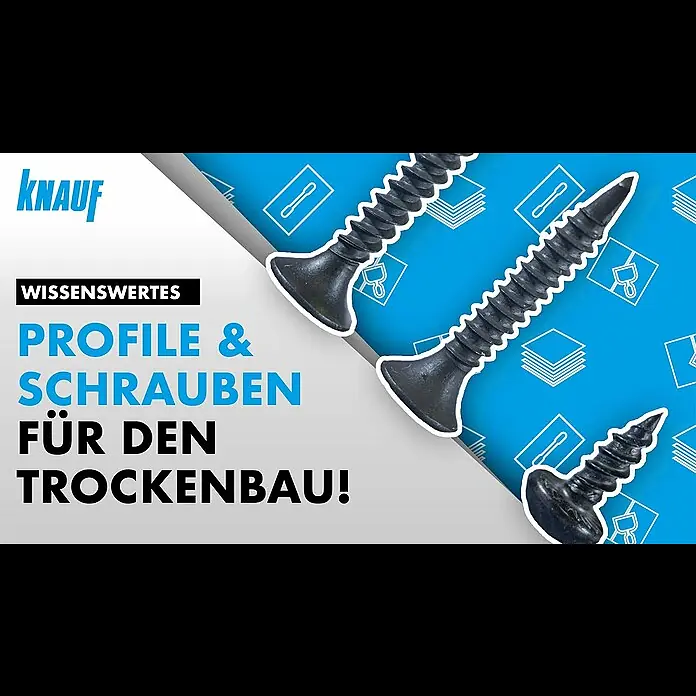 Knauf Schnellbauschraube - Durchmesser: 5,5 mm, Länge: 38 mm, Grobgewinde, Gesamtstückzahl: 1.000 Stk. - Trockenbau Wissen: Metallprofile & Schrauben einfach erklrt | Knauf