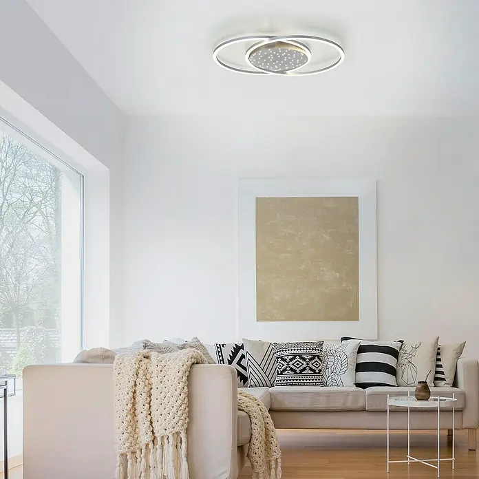 Paul Neuhaus LED-Deckenleuchte - 48 W, L x B x H: 66,8 x 50 x 5 cm, Stahl, Sonstige - Stimmungsaufnahme