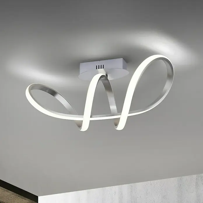 LeuchtenDirekt LED-Deckenleuchte - 18 W, L x B x H: 61 x 24,5 x 27 cm, Grau, Sonstige - Bildausschnitt