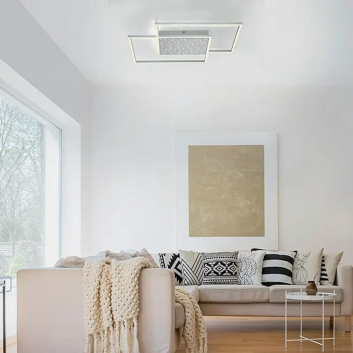 Paul Neuhaus LED-Deckenleuchte - 57 W, L x B x H: 67 x 67 x 5 cm, Stahl, Sonstige - Stimmungsaufnahme