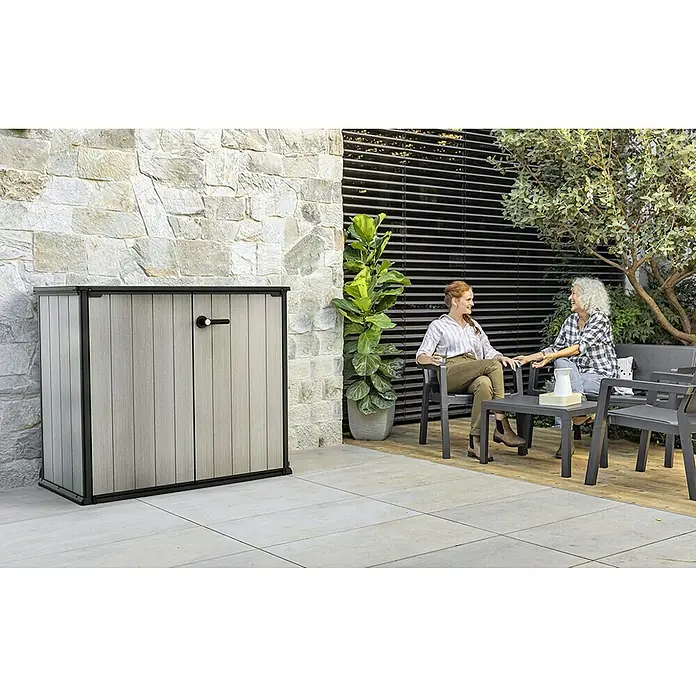 Keter Gartenschrank Patio Store - Kunststoff, Grau - Stimmungsaufnahme