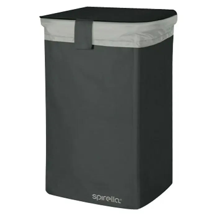 Spirella Cesta para la ropa Classic - 34 x 34 x 52 cm, Negro, Tapa