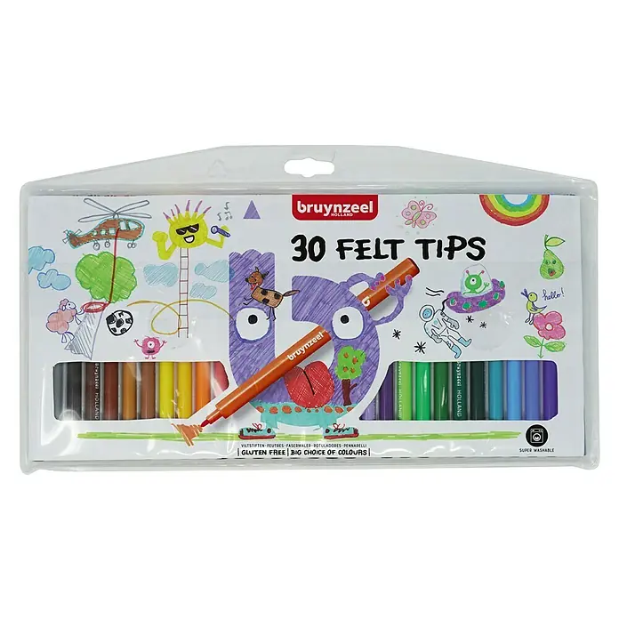 Talens Bruynzeel Set de marcadores de efecto lacado Felt tips - 30 ud., Multicolor