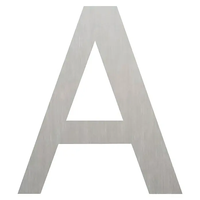 Etiqueta adhesiva troquelada 10 cm - A, Plástico, Plateado, Autoadhesivo