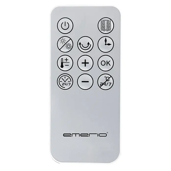 Emerio Heizlüfter WH-125971 - 2.000 W, Weiß, 18,5 x 55,7 x 11,7 cm - Vorderansicht