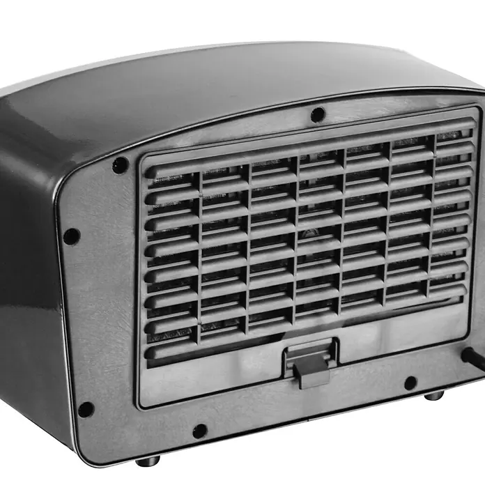 Emerio Keramik-Heizlüfter Radioman - 2.000 W, Piano Black, 21 x 32 x 16 cm - Detailaufnahme