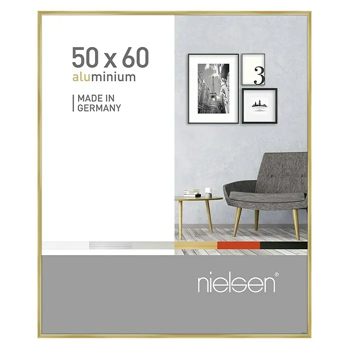 Nielsen Bilderrahmen Pixel - Gold, 50 x 60 cm, Aluminium - Vorderansicht