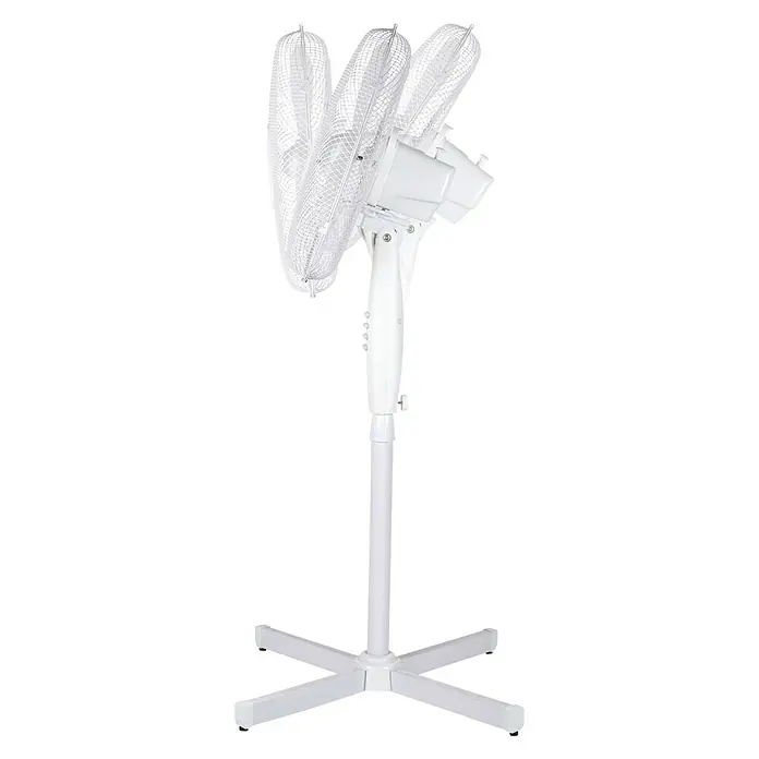 Ventilador de pie Alpina - Blanco, Diámetro: 40 cm, 42 W, Altura: 128 cm - Vista de perfil izquierdo
