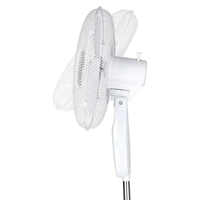 Ventilador de pie Alpina con mando a distancia - Blanco, Diámetro: 40 cm, 40 W, Altura: 125 cm - Vista de perfil izquierdo
