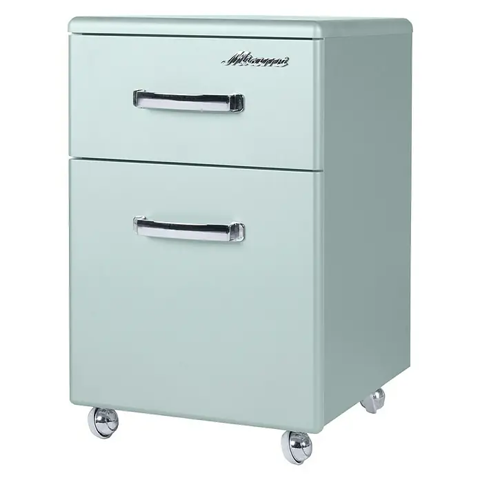 Phönix Miami Rollcontainer - L x B x H: 40 x 36 x 61,4 cm, Mintgrün, Anzahl Schubladen: 1 Stk. - Linke Seitenansicht