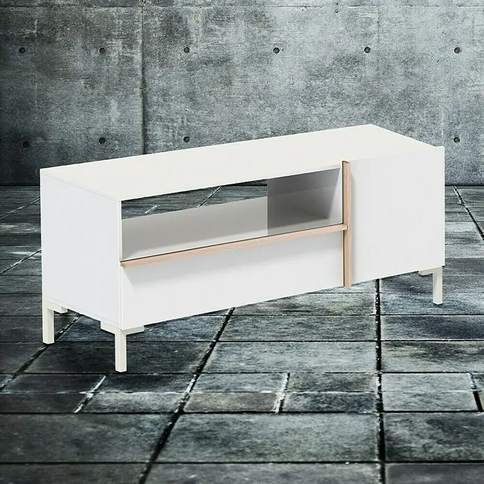 Phönix Beijing Lowboard - L x B x H: 40 x 140 x 51 cm, Weiß - Stimmungsaufnahme