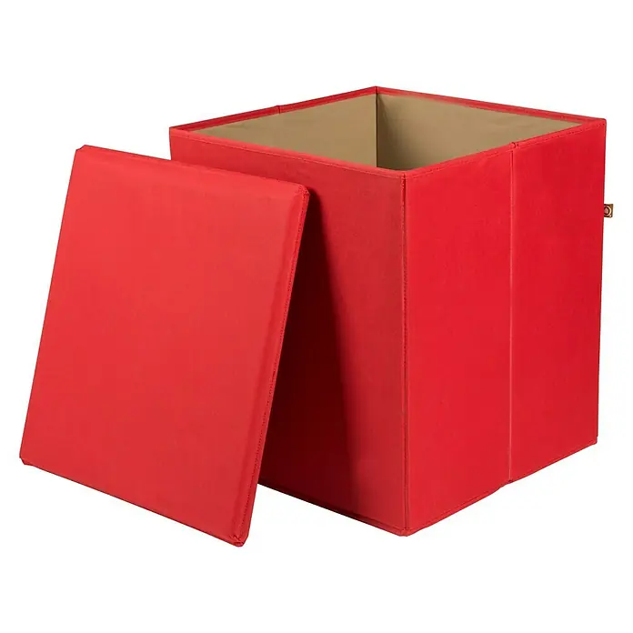Phönix Sitz- & Aufbewahrungsbox Stor it - L x B x H: 41 x 41 x 44 cm, Polyester, Rot - Anwendungsbeispiel