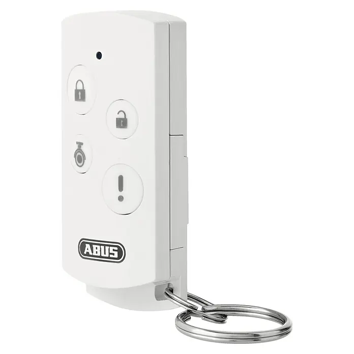 Abus Smartvest Alarmanlagen-Fernbedienung FUBE35001A - 14 x 30 x 60 mm, Passend für: Abus Smartvest Alarmanlage, Batterielaufzeit: Max. 2 Jahre - Diagonale Ansicht
